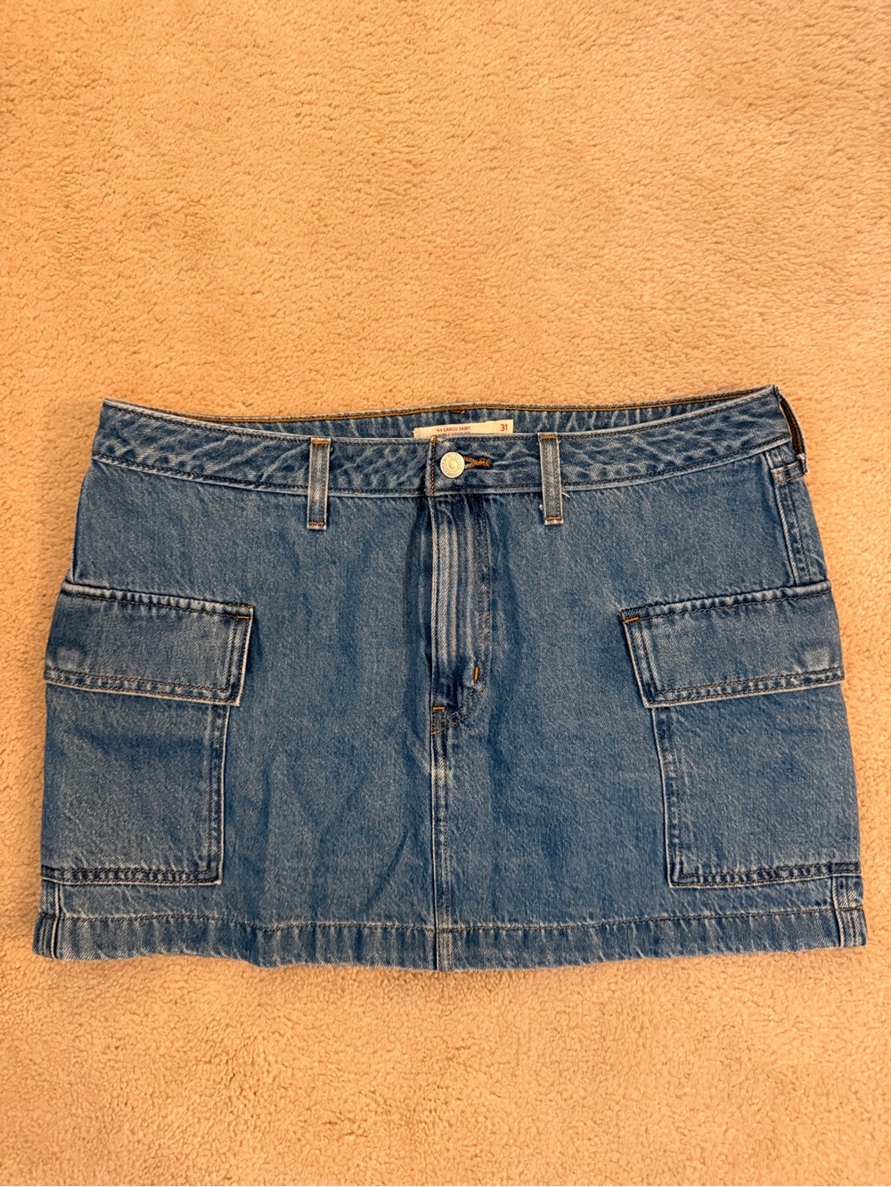 Levi’s 94 Blue Denim Cargo Mini Skirt